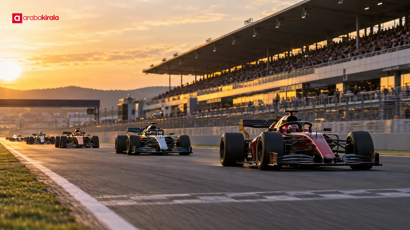 Formula 1 araçları sıralama turlarında pit düzlüğünde hızlanıyor