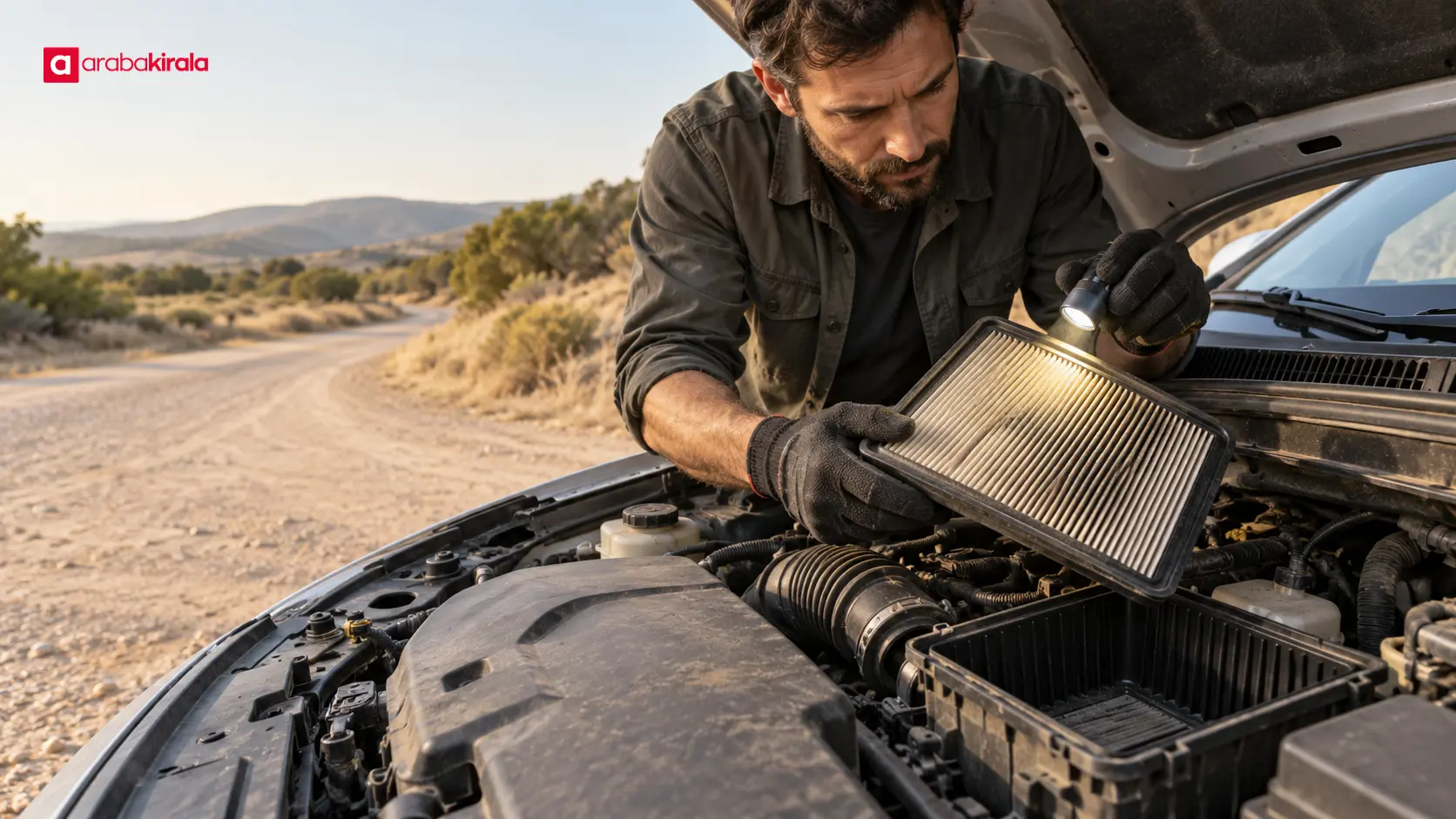 Tozlu yol kullanımının ardından motor hava filtresi kutusunun kontrol edilmesi