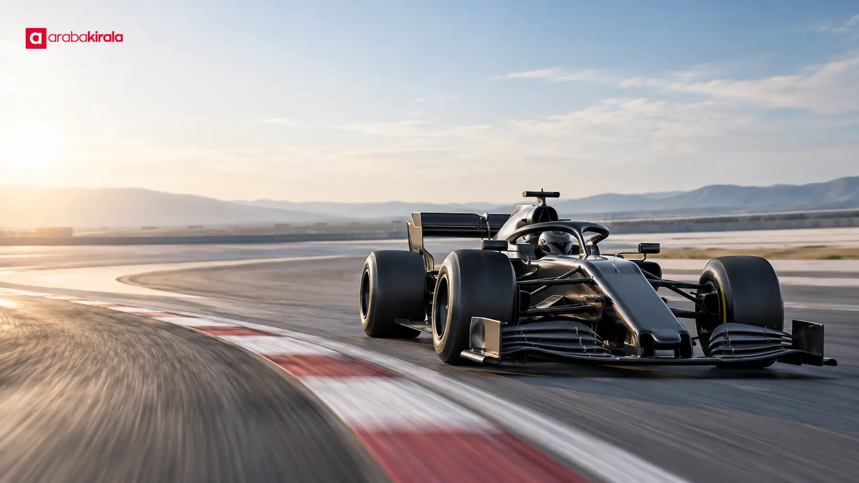 Sprint sıralama turunda hızlı viraj alan Formula 1 aracı Sprint sıralama turunda hızlı viraj alan Formula 1 aracı
